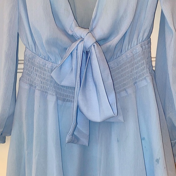 Blue Ruffle Dress Small - Picture 2 of 4